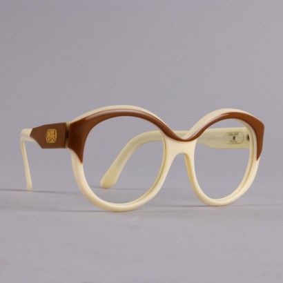 Celine Paris Gafas Vintage Plástico Crema Francia