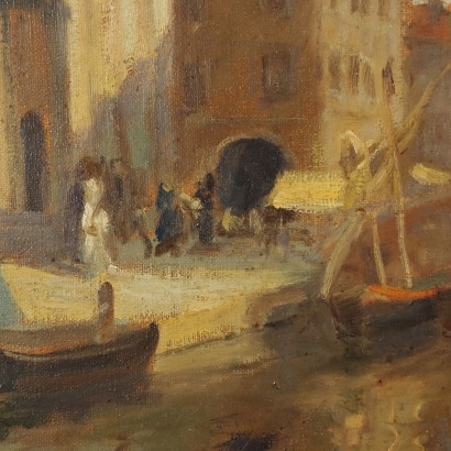 Painting by Emil Lindenfeld,Boats on the Canal,Emil Lindenfeld,Emil Lindenfeld,Emil Lindenfeld,Emil Lindenfeld,Emil Lindenfeld