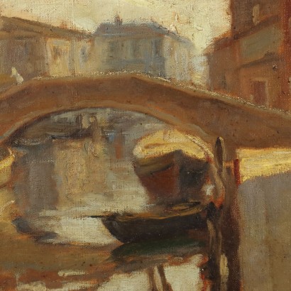 Painting by Emil Lindenfeld,Boats on the Canal,Emil Lindenfeld,Emil Lindenfeld,Emil Lindenfeld,Emil Lindenfeld,Emil Lindenfeld