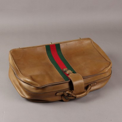 Vintage Gucci Suitcase Leather Signs of Wear Italy 1960s