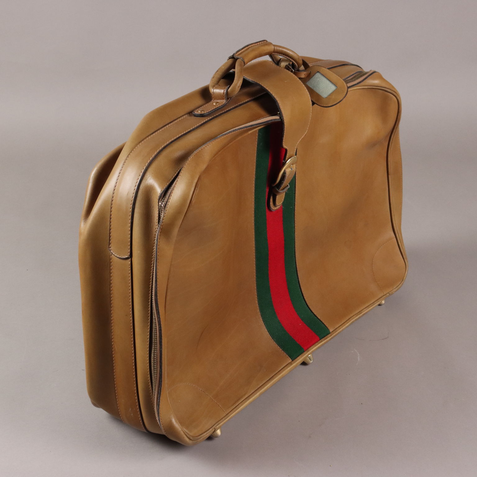 Vintage Gucci Suitcase Leather Signs of Wear Italy 1960s