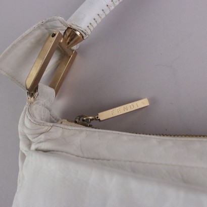 Fendi Borsa Vintage in Pelle Bianca