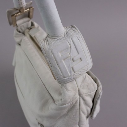 Fendi Borsa Vintage in Pelle Bianca