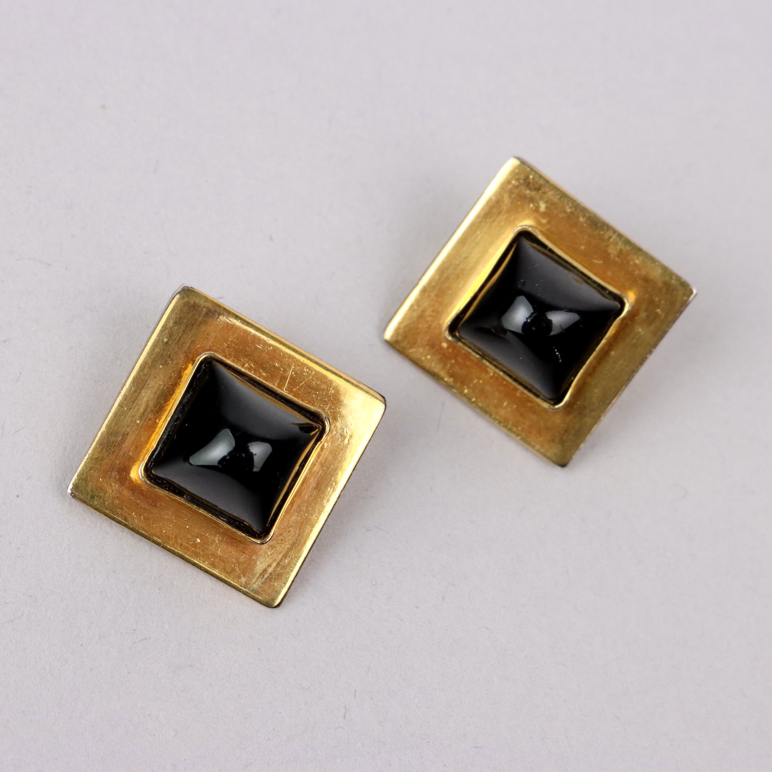 Vintage Cufflinks YSL Gilded Metal France 1980s