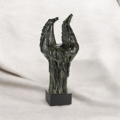 antiquariato, scultura in ceramica, antiquariato scultura in ceramica, scultura in ceramica antica, scultura in ceramica antica italiana, scultura in ceramica di antiquariato, scultura in ceramica neoclassico, scultura in ceramica del 800,Coppia di Cavalli in Ceramica Smaltata