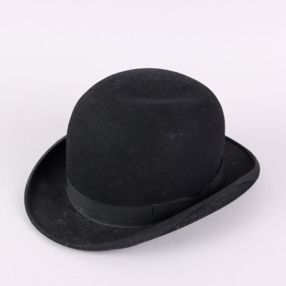 Chapeau Vintage Feutre Noir pour Homme Taille 54 Italie