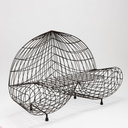 Vintage Sofa Cuore Minimalisti Series Design Anacleto Spazzapan Iron