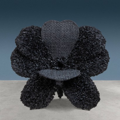 Fiore Bulat Armchair Fabric Series Iron Design Anacleto Spazzapan