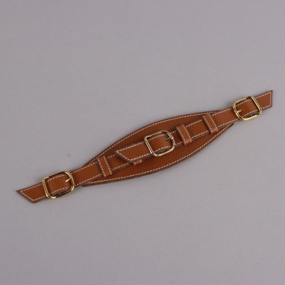 Hermes Fibbia in Pelle Marrone Vintage