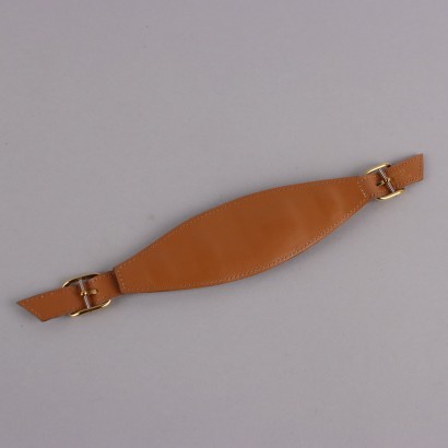 Hebilla de cuero marrón vintage Hermes