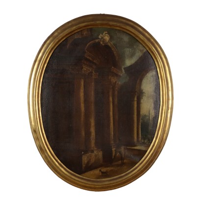 Peinture avec Capriccio Architectural et F, Capriccio Architectural avec figures