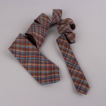 Burberry Cravate Vintage Laine Imprimée Tartan Angleterre