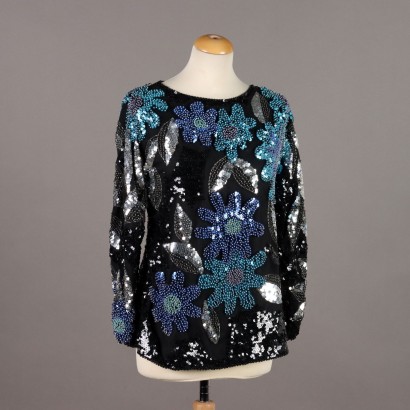 Vintage Shirt Embroideries UK Size 10 Italy 1980s