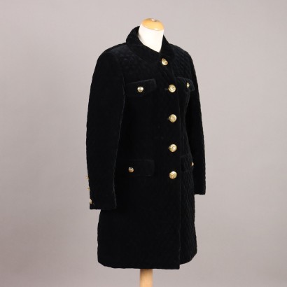 Vintage Curiel Coat Velvet UK Size 10/12 Italy 1960s-1970s