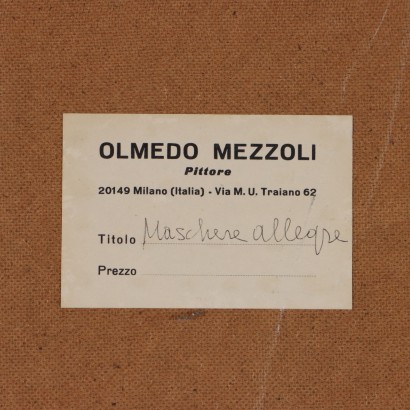 Cuadro de Olmedo Mezzoli, Máscaras alegres, Olmedo Mezzoli, Olmedo Mezzoli, Olmedo Mezzoli, Olmedo Mezzoli, Olmedo Mezzoli