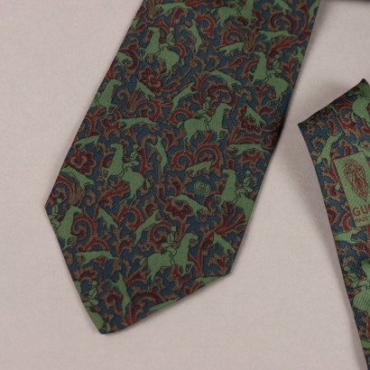 Gucci Vintage Krawatte und Einstecktuch