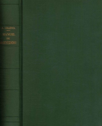 Manual de bibliotheconomie