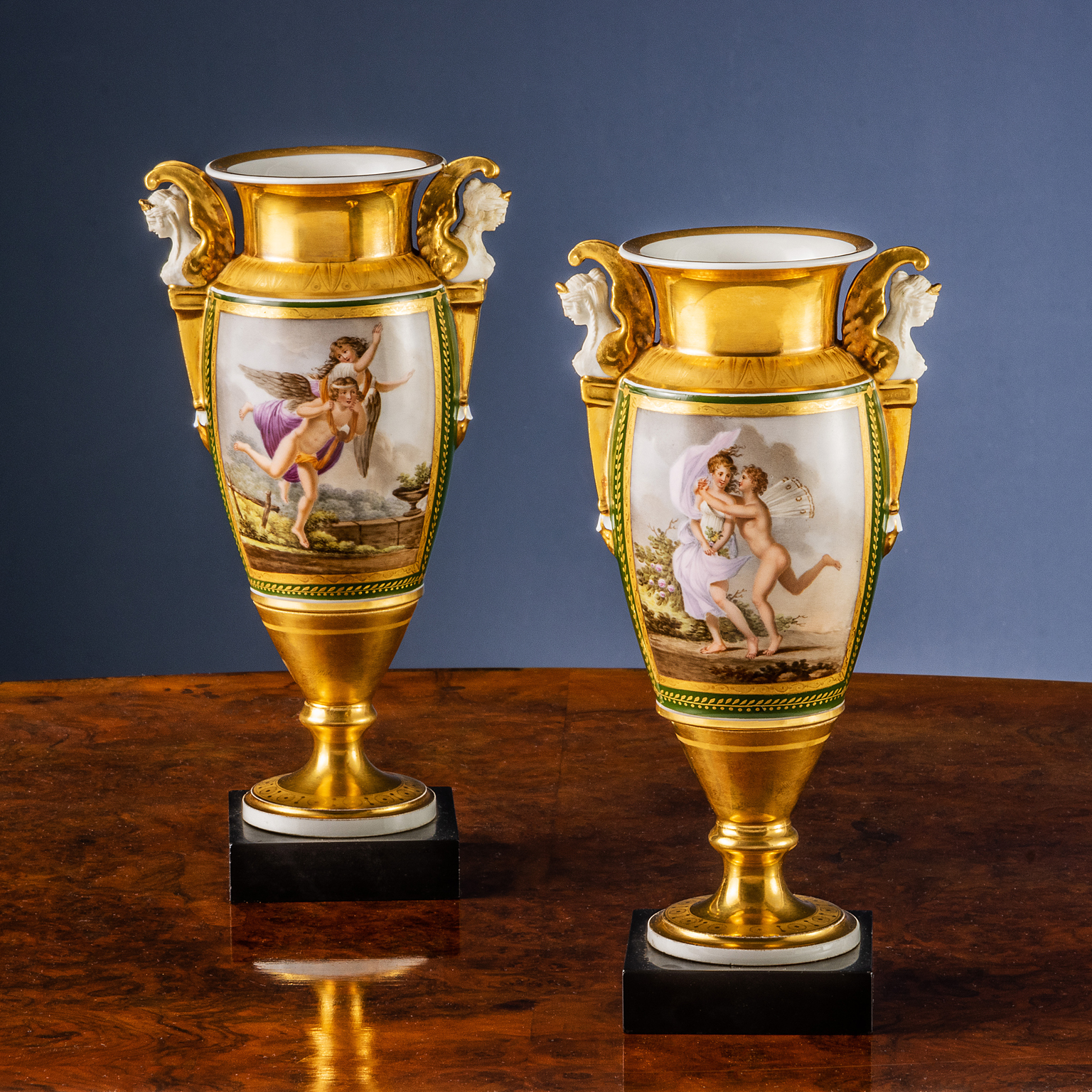 antiquariato, vaso, antiquariato vaso, vaso antico, vaso antico italiano, vaso di antiquariato, vaso neoclassico, vaso del 800,Coppia Vasi Manifattura Dagoty,Coppia di vasi in ceramica Dagoty