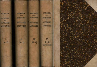 Dictionnaire des ouvrages anonymes (4 Volumi)