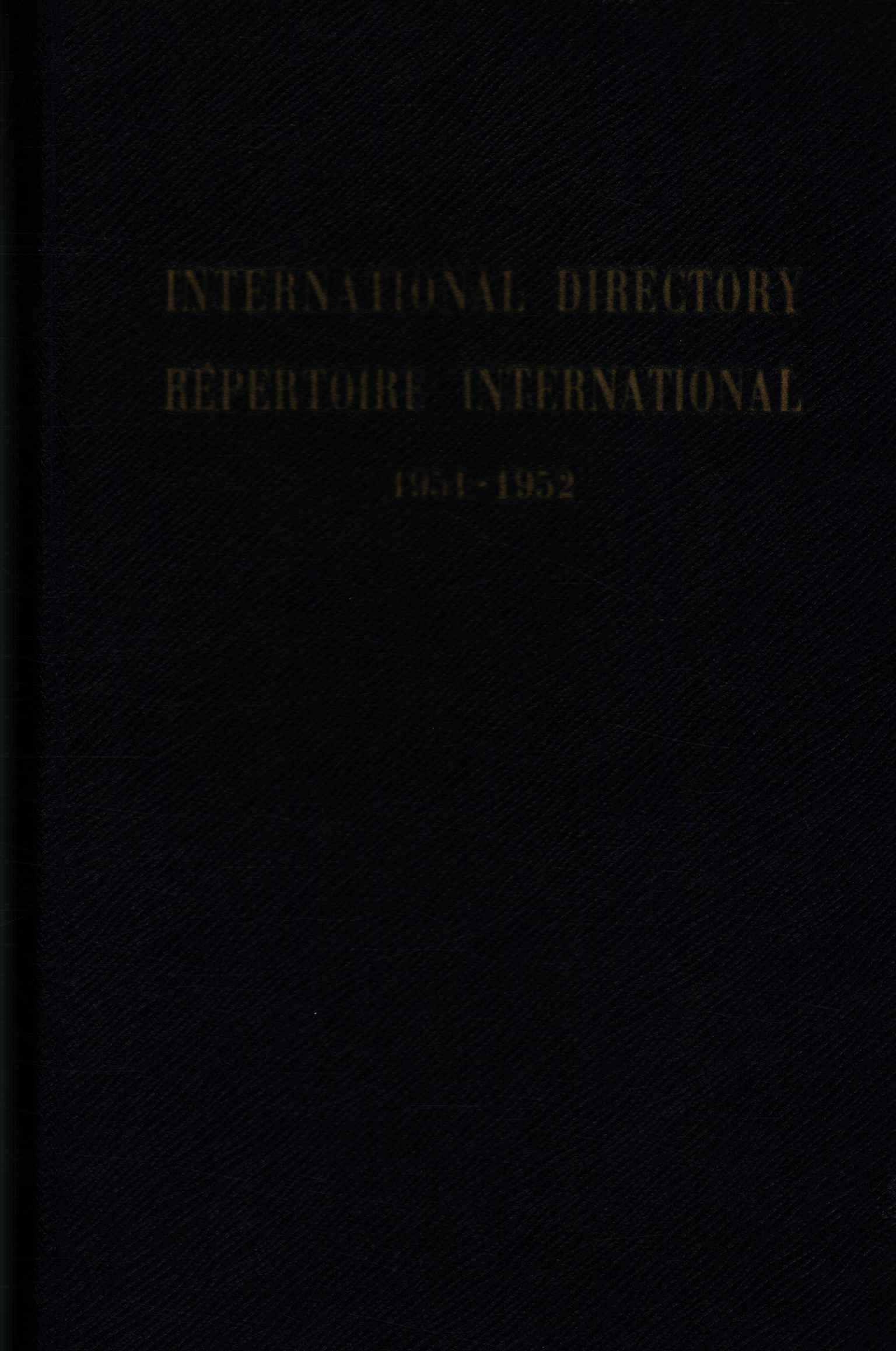 International directory. Repertoire internat