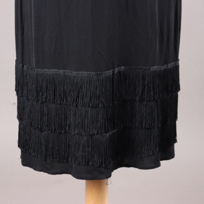 Abito Vintage Nero con frange