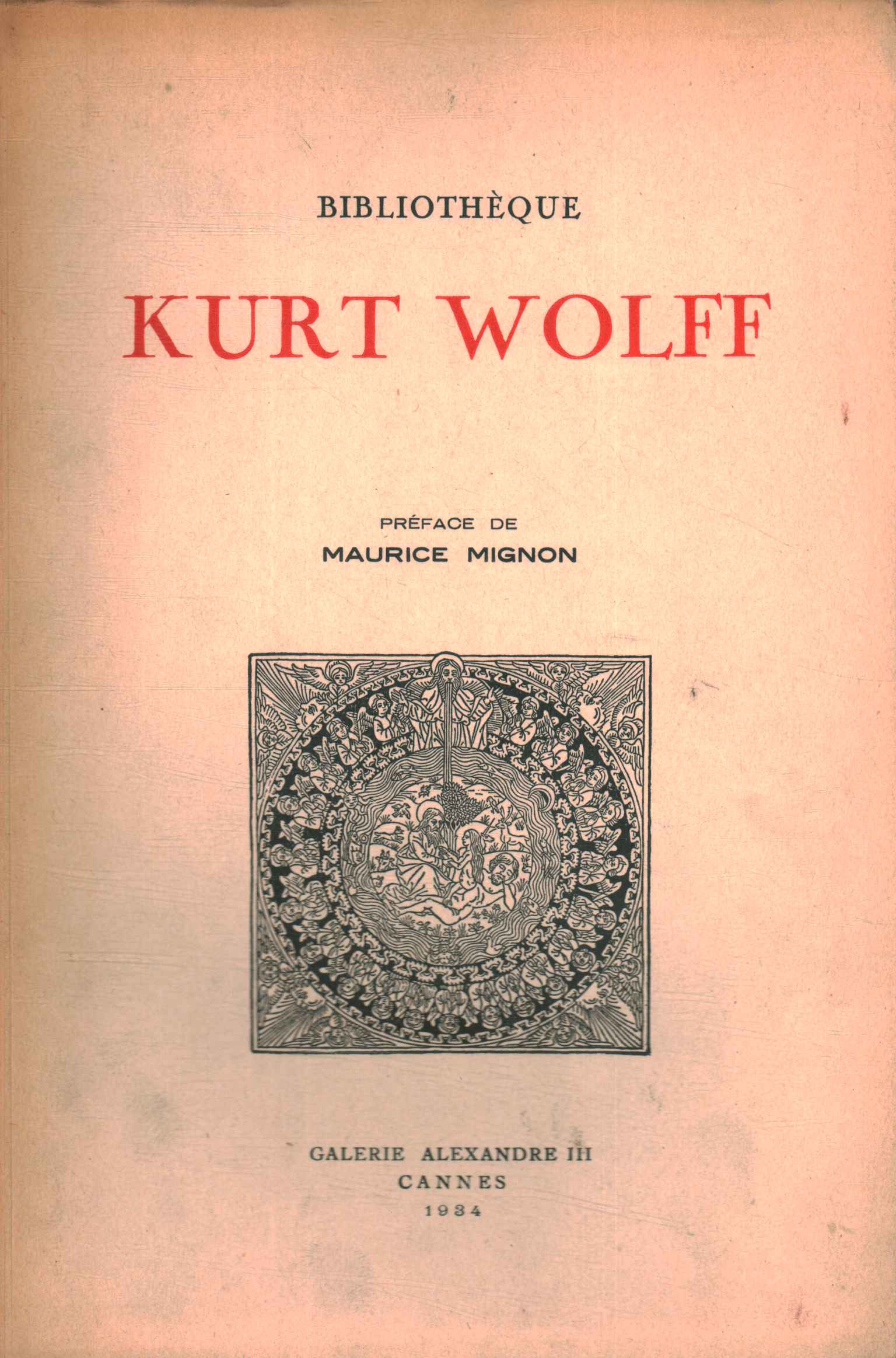 Catalogue de la bibliotheque Kurt Wolff