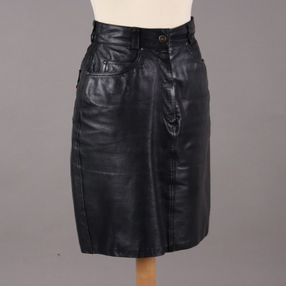 Moschino Vintage Leather Skirt