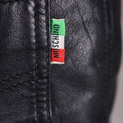 Falda de cuero vintage de Moschino