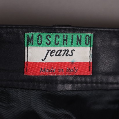 Falda de cuero vintage de Moschino