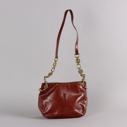 Vintage Pollini Bag Leather Gilded Metal Italy