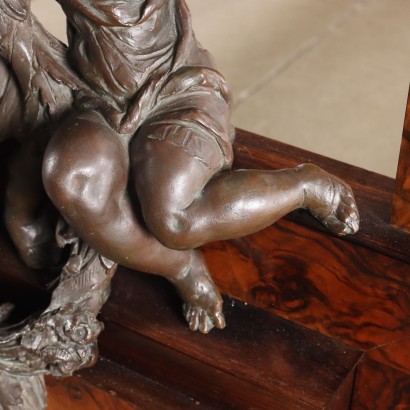 Art Deco Bed,Art Deco Bed in Walnut