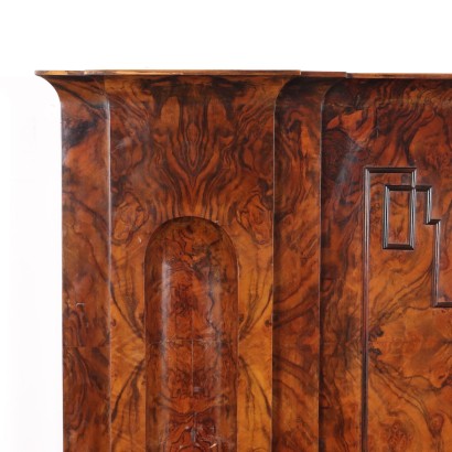 Art Deco Bed,Art Deco Bed in Walnut