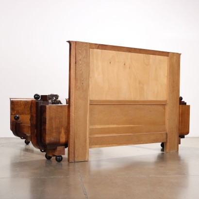 Art Deco Bed,Art Deco Bed in Walnut