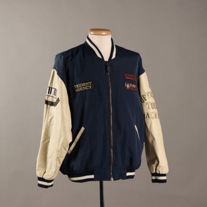 Vintage Herrenjacke Litfiba Konzert '93 Stoff Gr. M der 90er Jahre