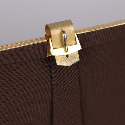 Pochette en toile marron vintage