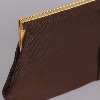 Pochette en toile marron vintage