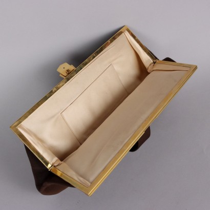 Pochette en toile marron vintage