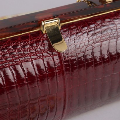 Vintage Evening Bag in Bordeaux Leather