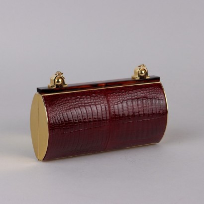 Vintage Evening Bag in Bordeaux Leather