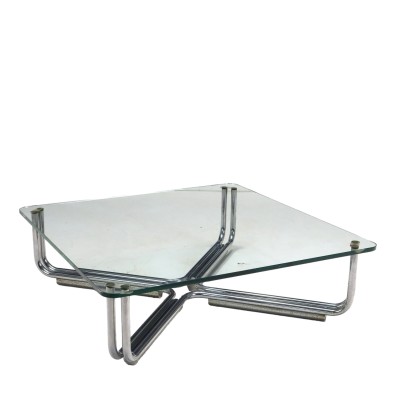 Cassina 784 Couchtisch Vintage Design Glas Italien der 70er Jahre