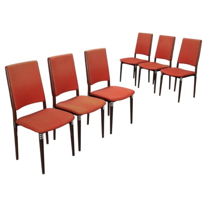 Tecno S81 Chairs Design Eugenio Gerli Exotic Wood Italy 1960s