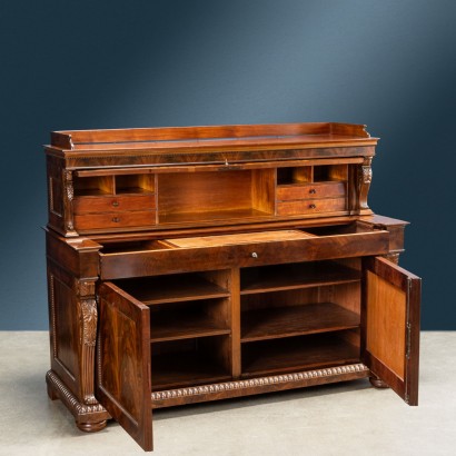 antiquariato, credenza, antiquariato credenza, credenza antica, credenza antica italiana, credenza di antiquariato, credenza neoclassica, credenza del 800,Scrivania con segreti,Scrivania attribuibile a Henry Thomas Pe,Scrivania Henry Thomas Peters