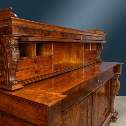 antiquariato, credenza, antiquariato credenza, credenza antica, credenza antica italiana, credenza di antiquariato, credenza neoclassica, credenza del 800,Scrivania con segreti,Scrivania attribuibile a Henry Thomas Pe,Scrivania Henry Thomas Peters