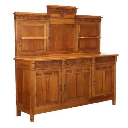 Antique Cupboard Art Nouveau Cherrywood Italy XIX Century
