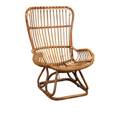 Vintage Sessel Bambus Italienische Herstellung der 60er Jahre