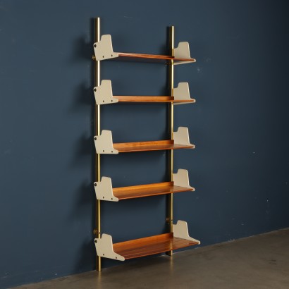 Tecno E60 Bookcase Design Osvaldo Borsani Plywood Italy 1950s