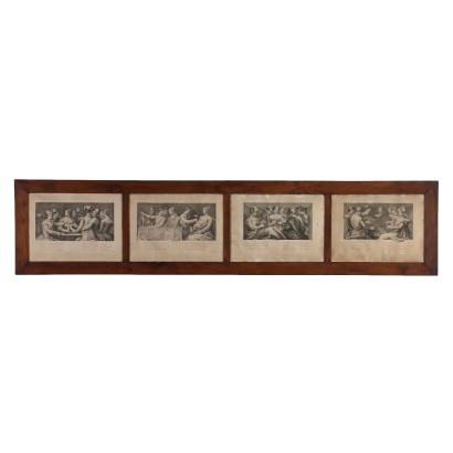 Bartolomeo Crivellari 'Scenes of Court Life' Engravings XVIII Century