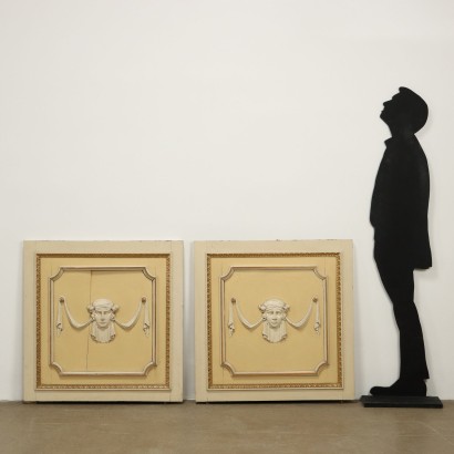 Par de paneles decorados,Par de paneles decorados en estilo N