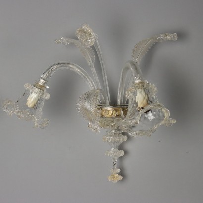 PAIR OF APPLIQUES,Pair of Blown Glass Appliques