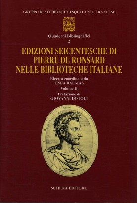 Edizioni seicentesche di Pierre De Ronsard nelle biblioteche italiana volumeII